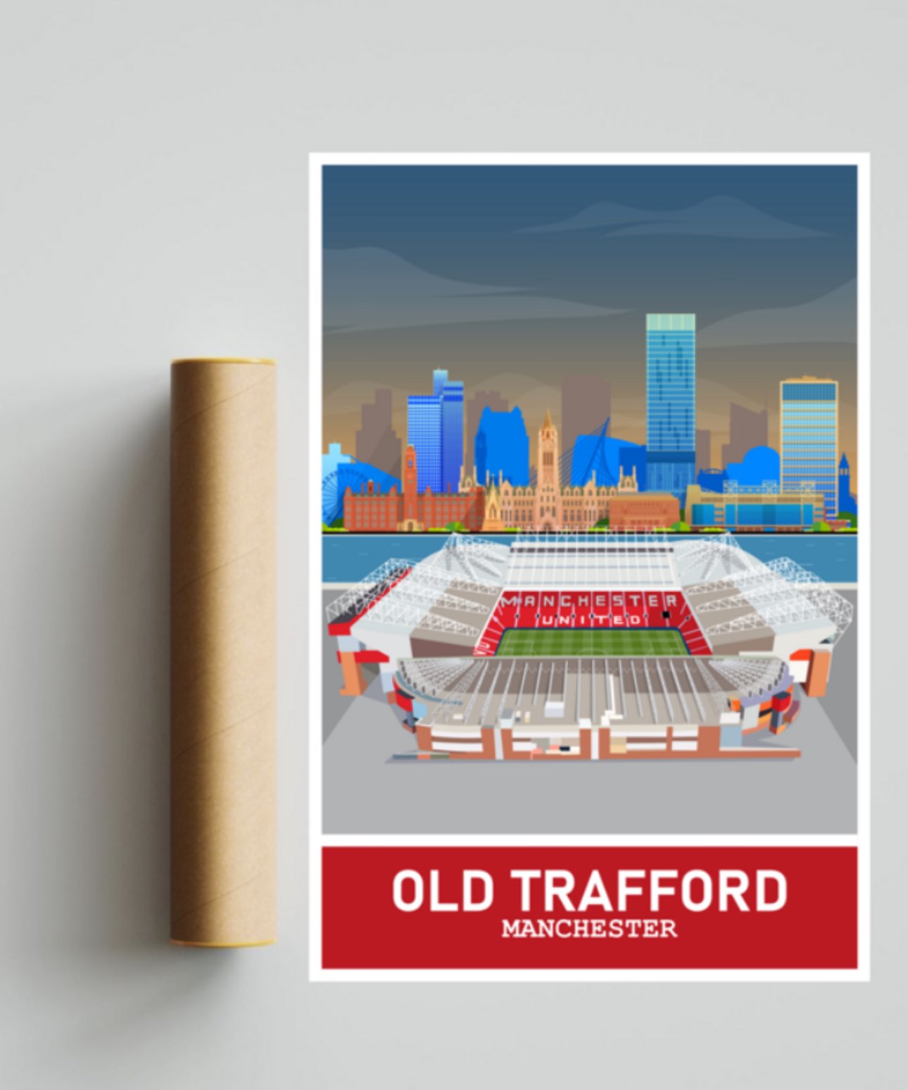 Old Trafford Stadium Manchester A3 Print