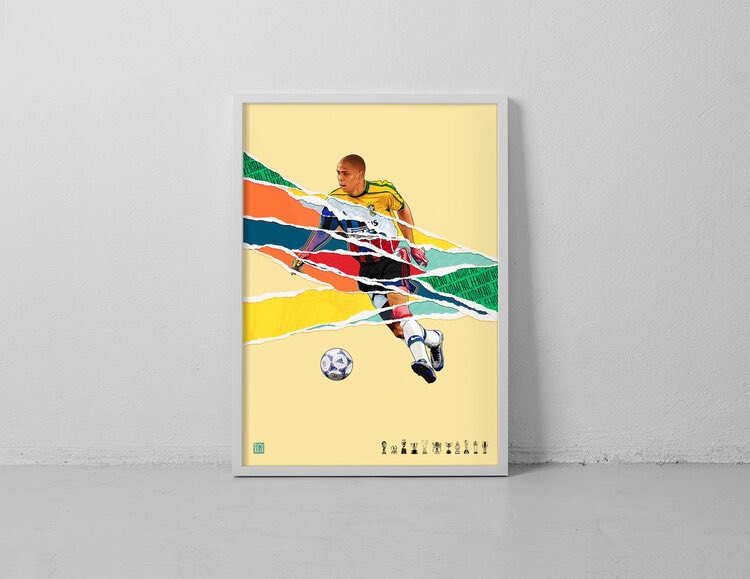 Ronaldo Nazario A3 Print