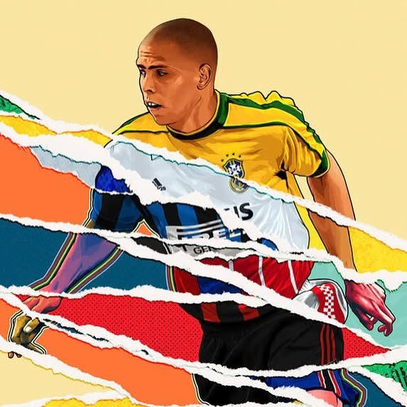 Ronaldo Nazario A3 Print