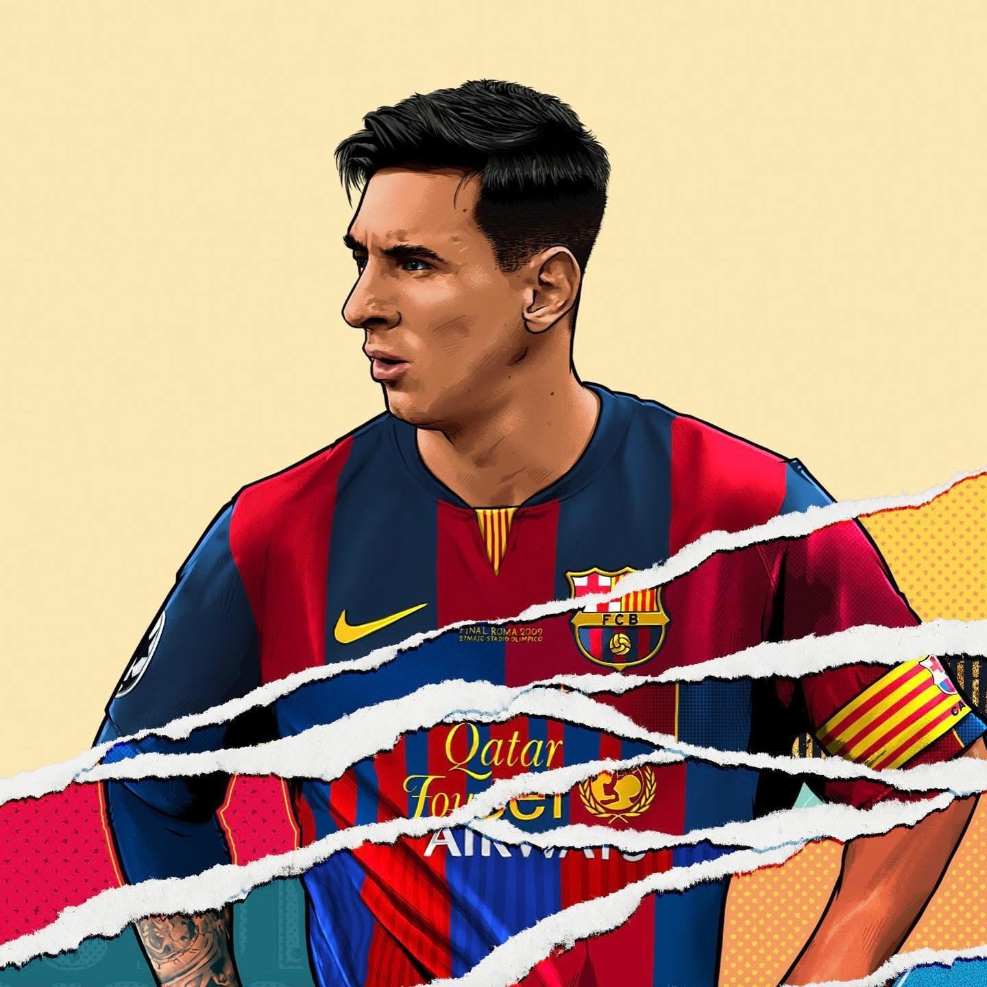 Lionel Messi FCB A3 Print