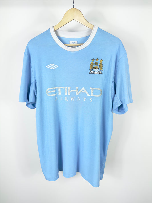 Manchester City 2009-10 Home - Size L - Silva 21