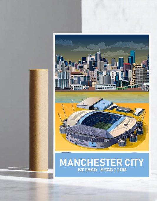 Etihad Stadium x Manchester A3 Print