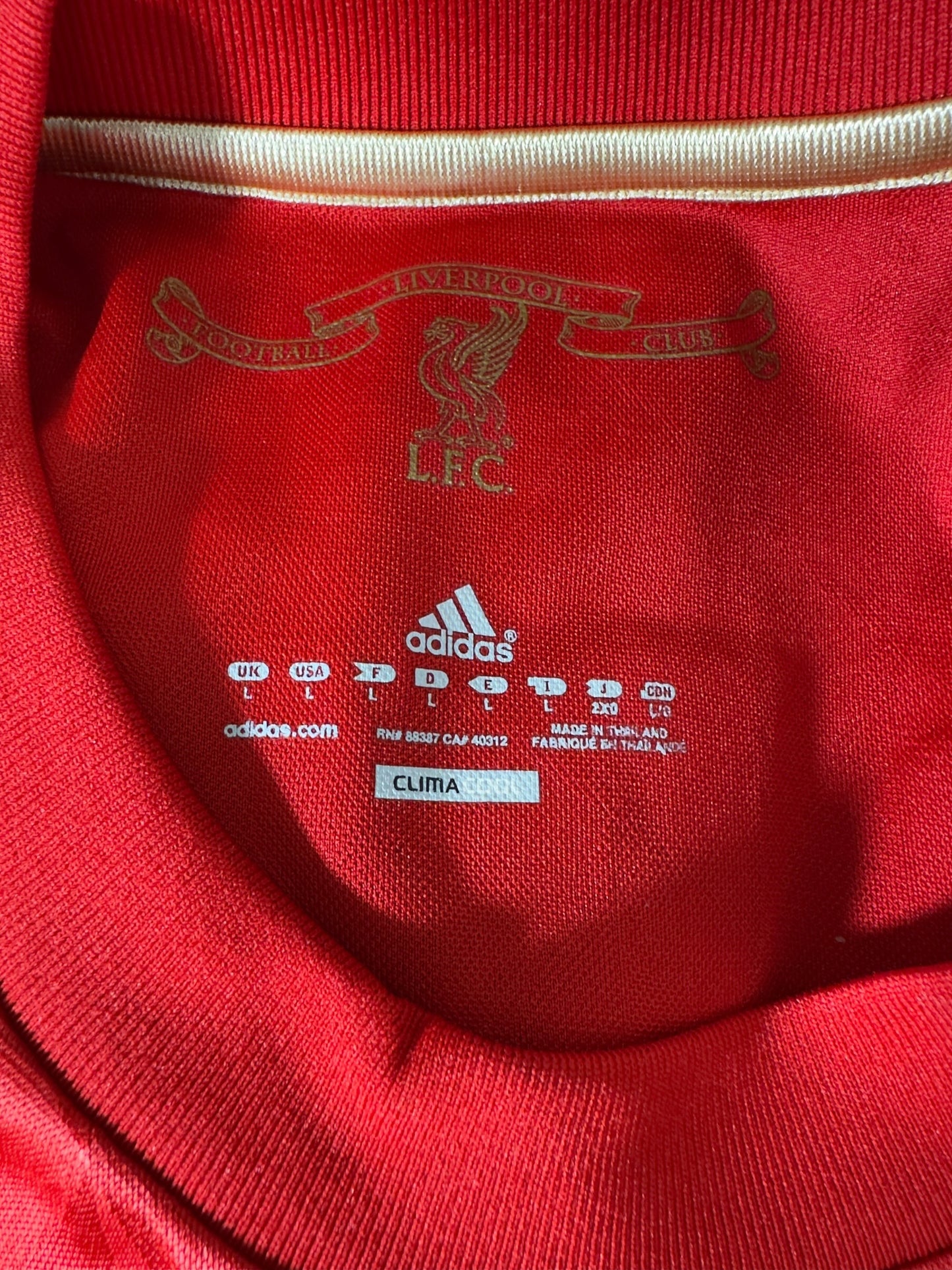 Liverpool 2010-12 Home - Size L - Gerrard 8