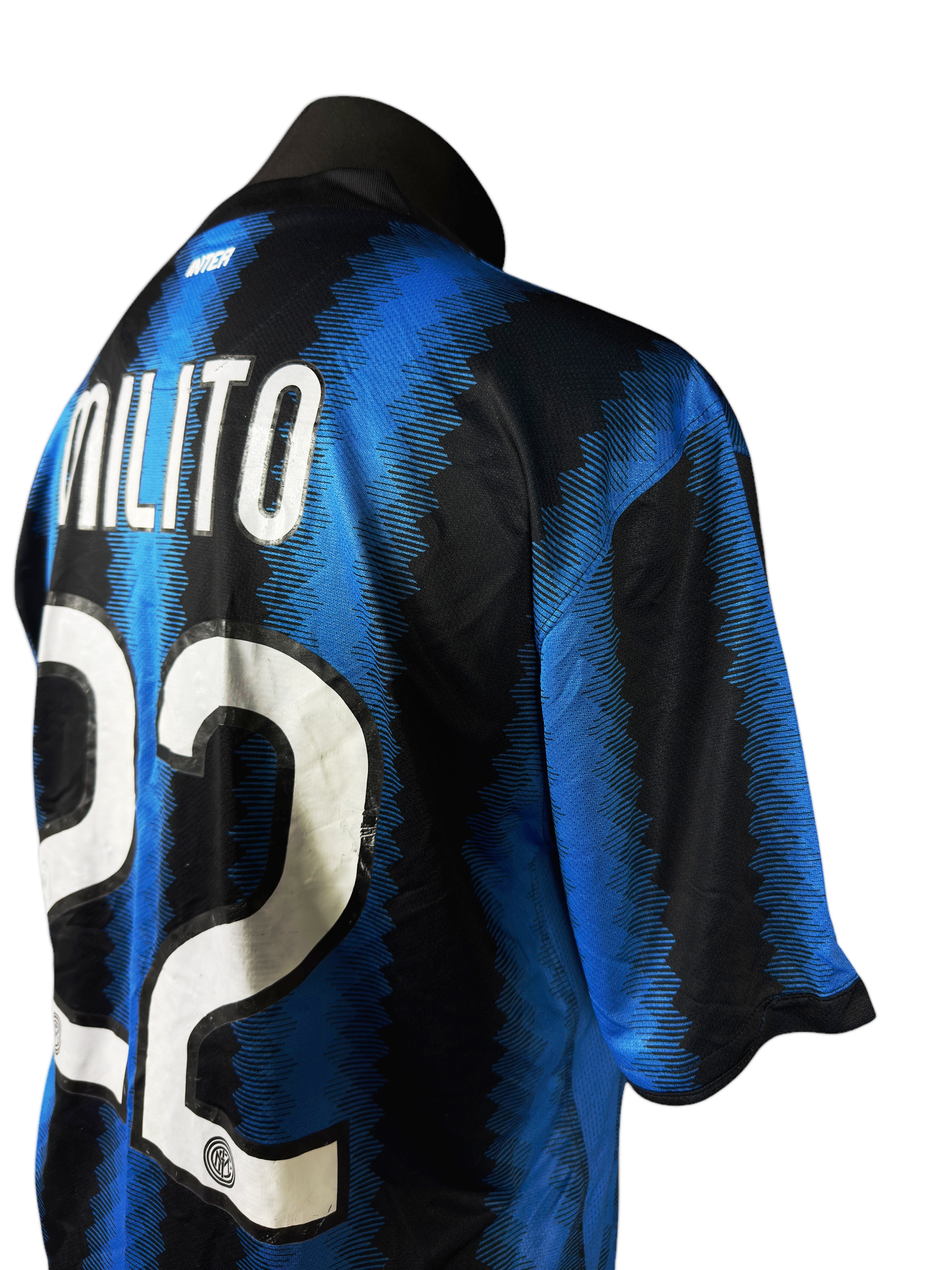 Inter Milan 2010-11 Home - Size L - Milito 22 (Signed)