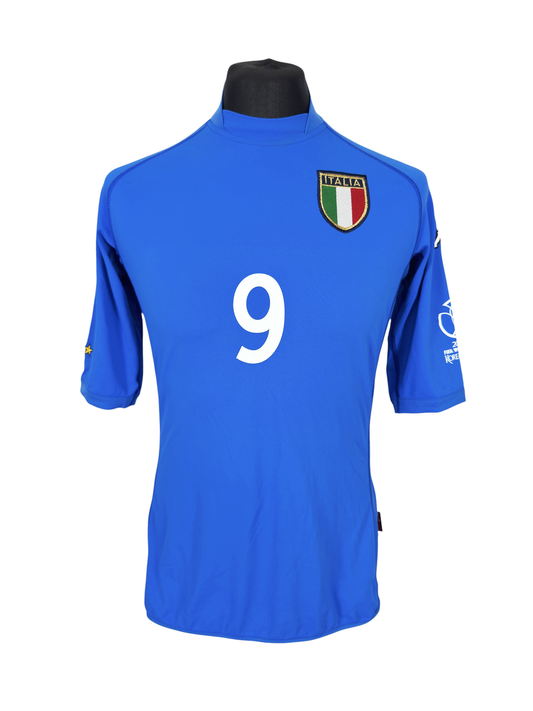 2002 Italy World Cup Home - Size L (S Fit) - Inzaghi 9