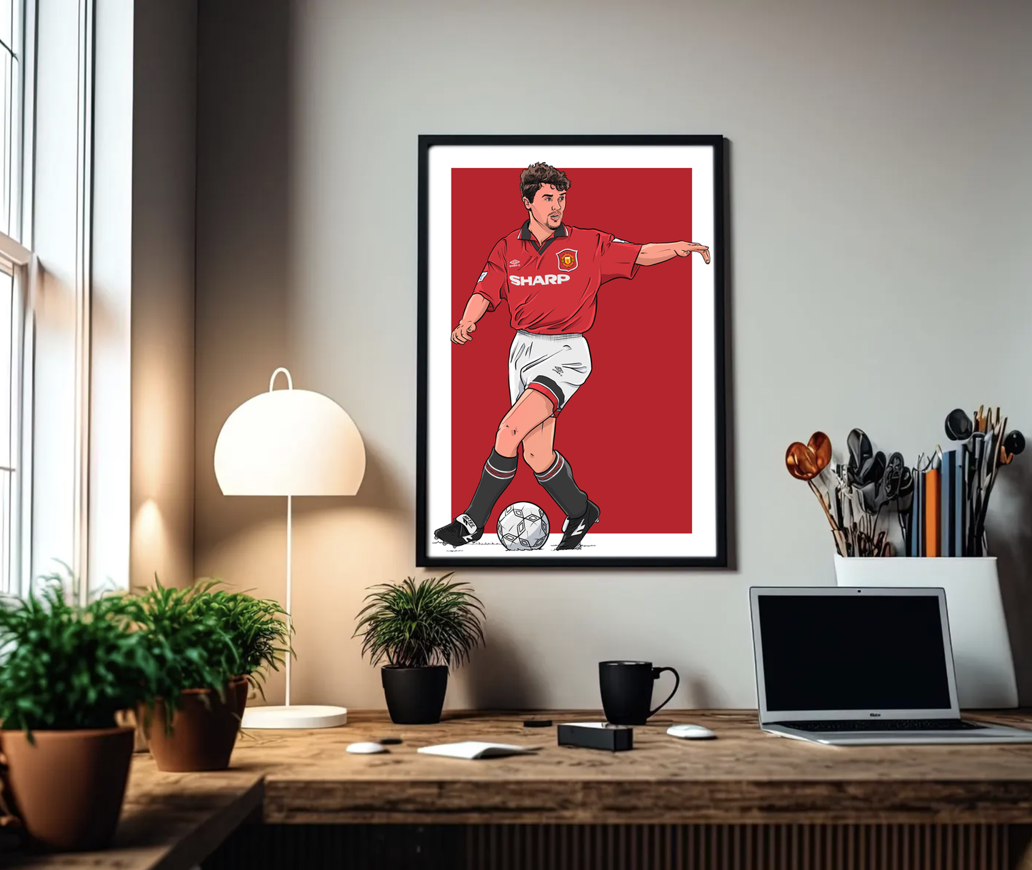 Roy Keane Manchester United A3 Print