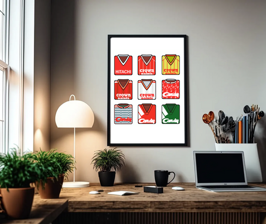 Liverpool Kits A3 Print