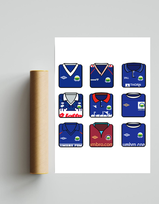 Rangers Kits A3 Print
