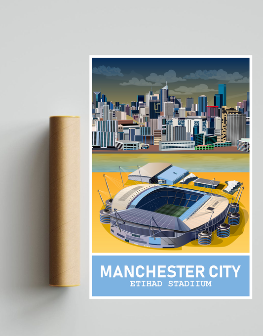 Etihad Stadium x Manchester A3 Print