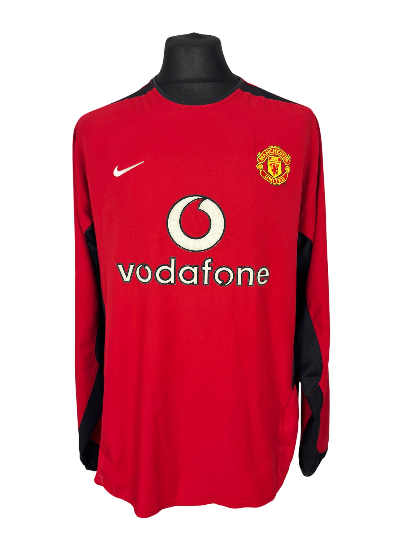 2002-04 Manchester United L/S Home - Size XL - Scholes 18