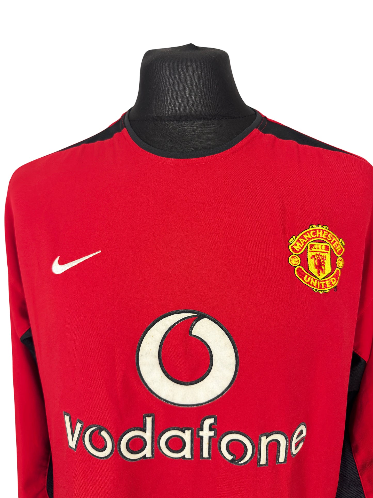 2002-04 Manchester United L/S Home - Size XL - Scholes 18