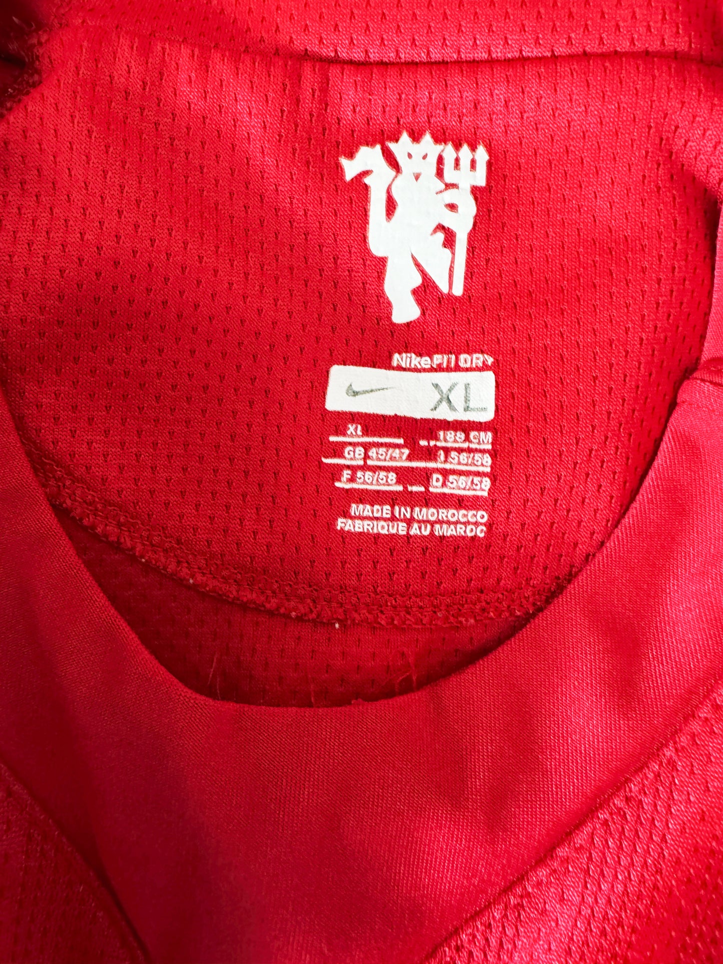 2007-09 Manchester United Home - Size XL (L Fit)