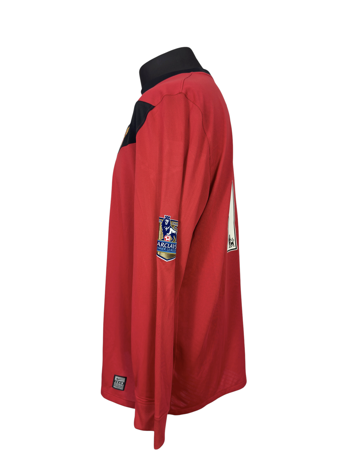 2009-10 Manchester United L/S Home - Size XL (L Fit) - Vidic 15
