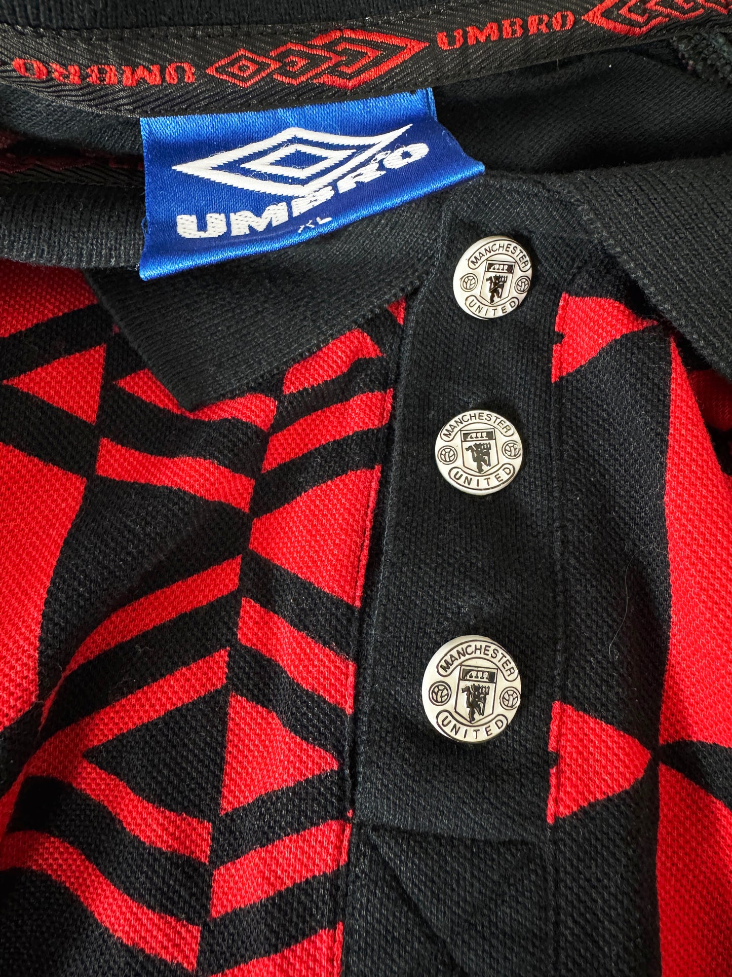 1996-97 Manchester United Polo - Size XL (L Fit)