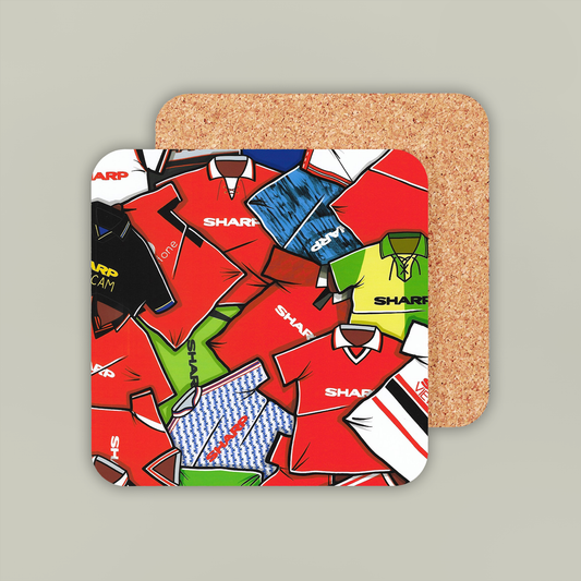 Manchester United Shirt Collage Coaster