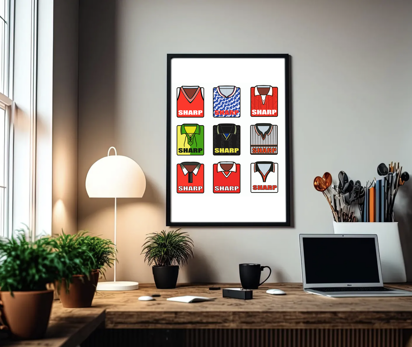 Manchester United Kits A3 Print