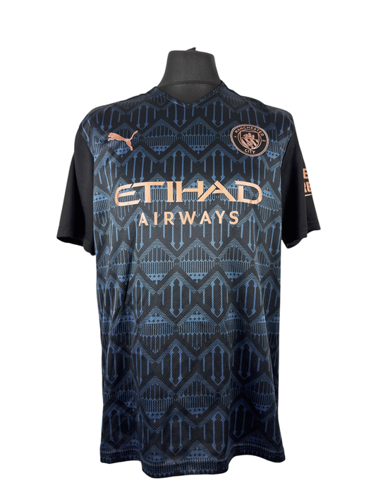 Manchester City 2021-22 UCL Away - Size XL - Kun Aguero 10