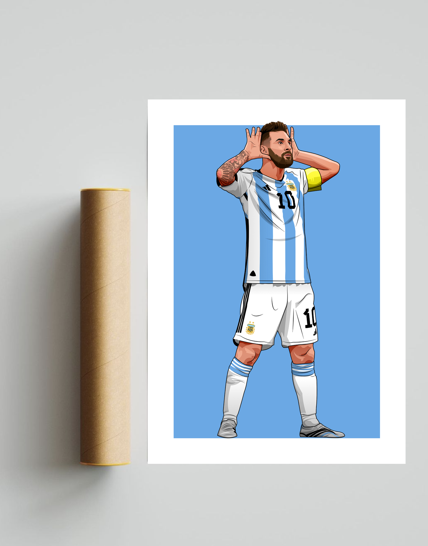 Lionel Messi Argentina A3 Print