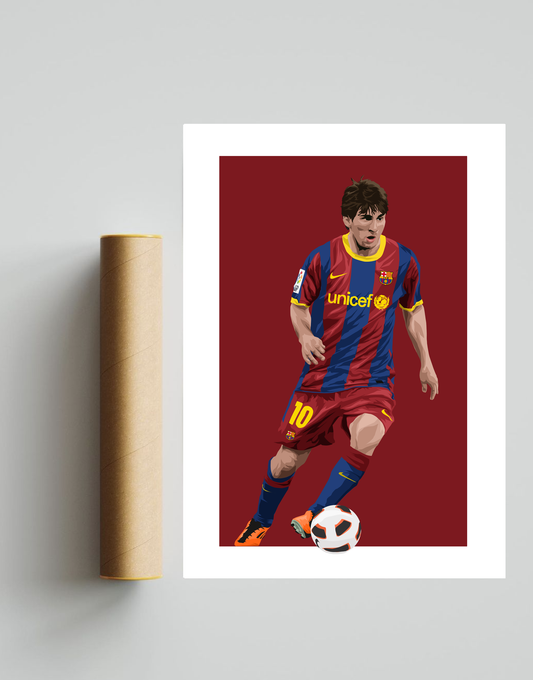 Lionel Messi Barcelona A3 Print
