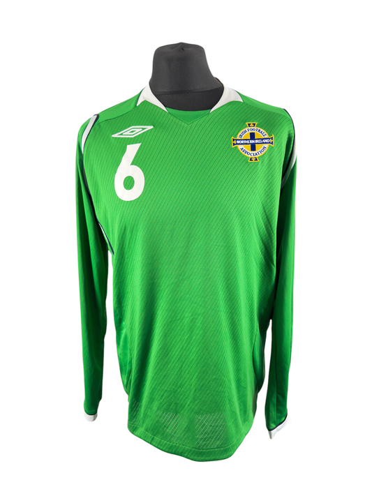 Northern Ireland 2008-09 L/S Home - Size L - Clingan #6