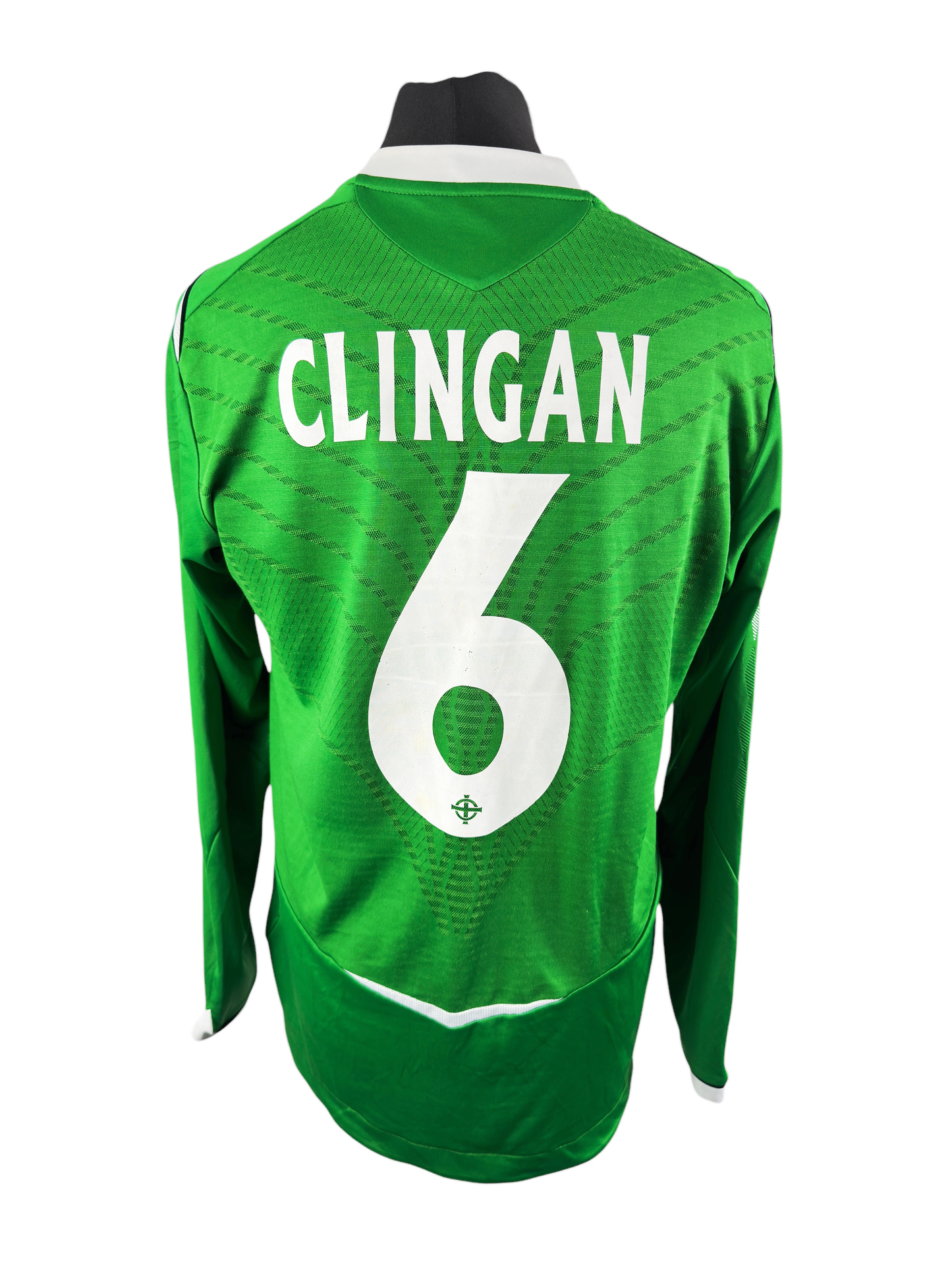 Northern Ireland 2008-09 L/S Home - Size L - Clingan #6