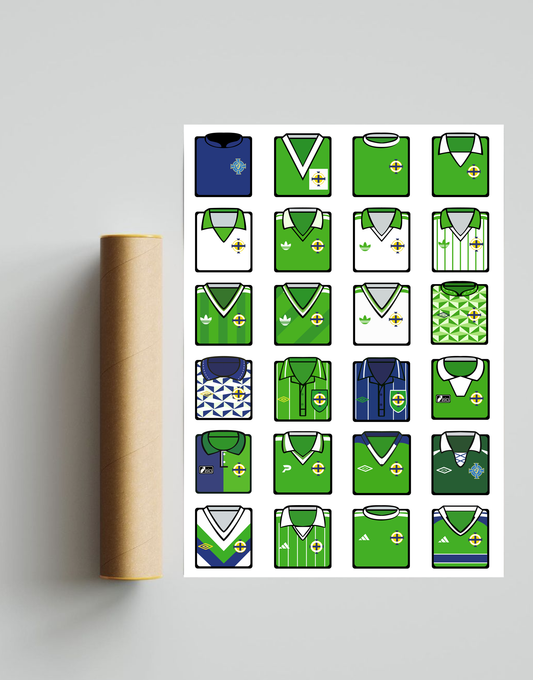 Northern Ireland Kits A3 Print