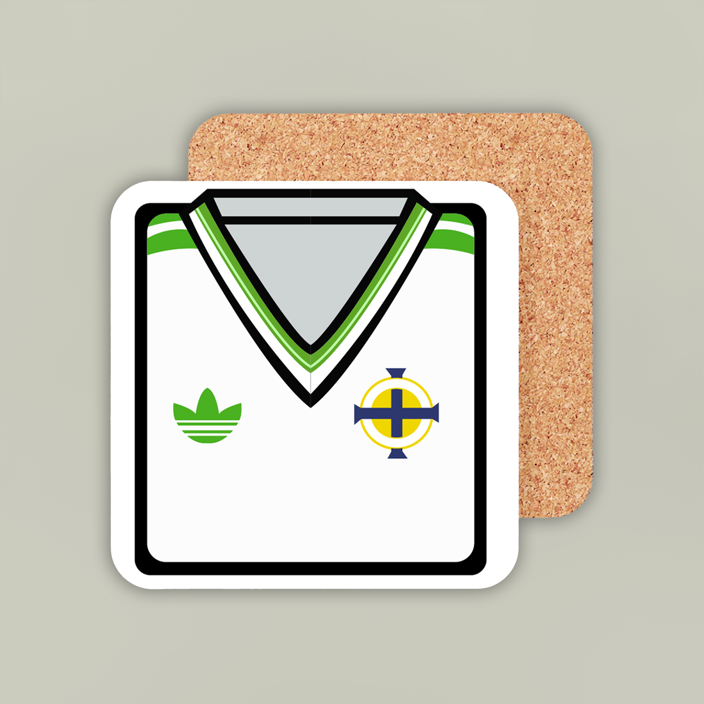 Northern Ireland 1986-88 Away Coaster