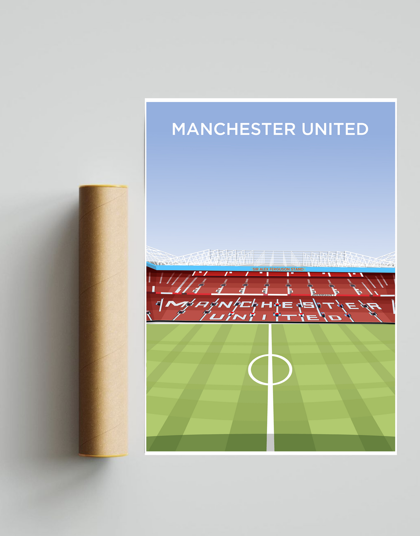 Old Trafford Stadium Sir Alex Ferguson Stand A3 Print