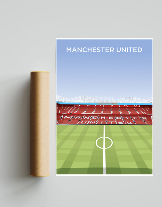 Old Trafford Stadium Sir Alex Ferguson Stand A3 Print