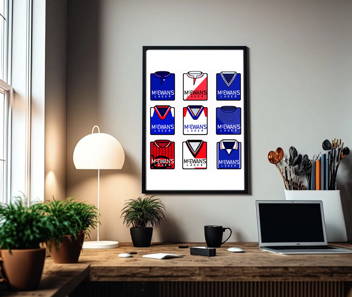 Rangers Kits A3 Print