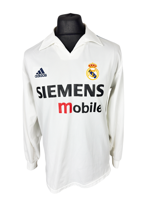 Real Madrid 2002-03 L/S Home - Size M - Ronaldo 11