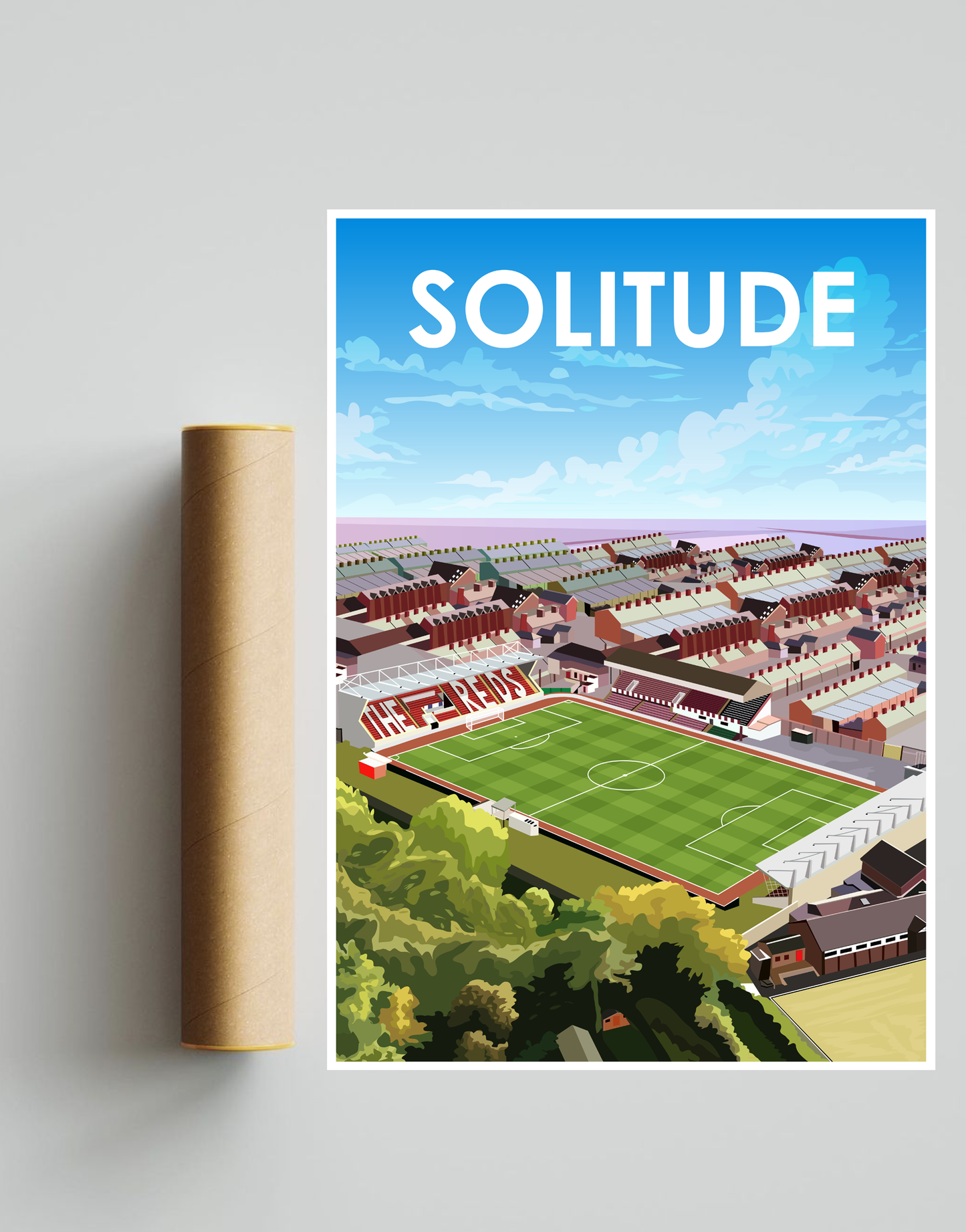 Solitude Stadium A3 Print