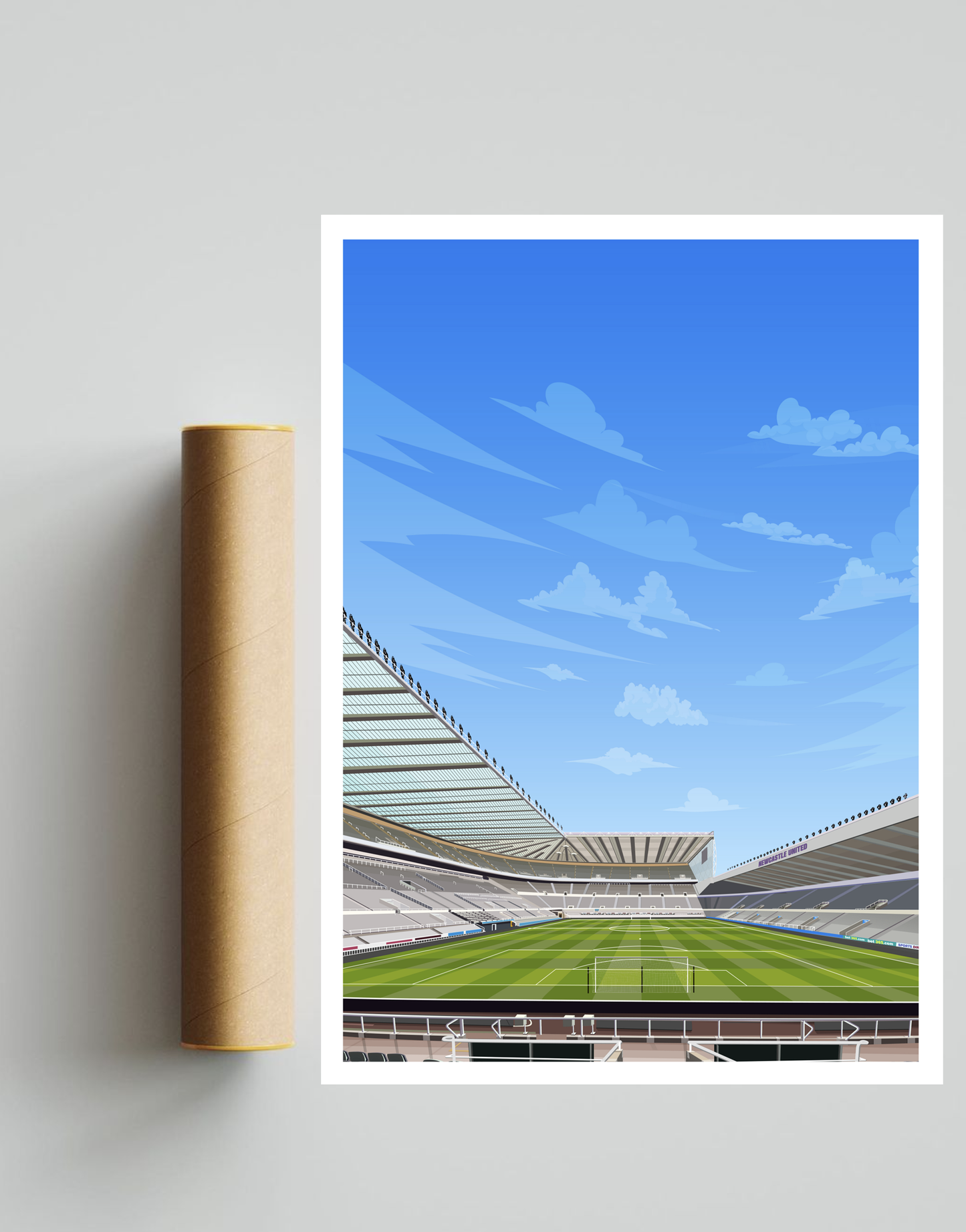 St James Park Stadium A3 Print