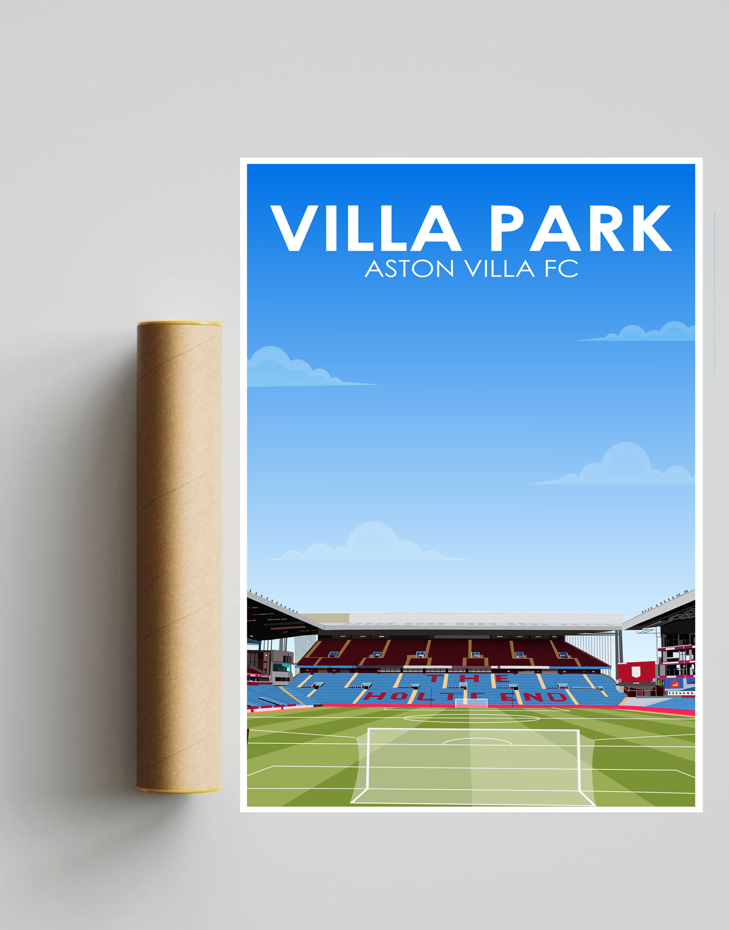 Villa Park Stadium A3 Print