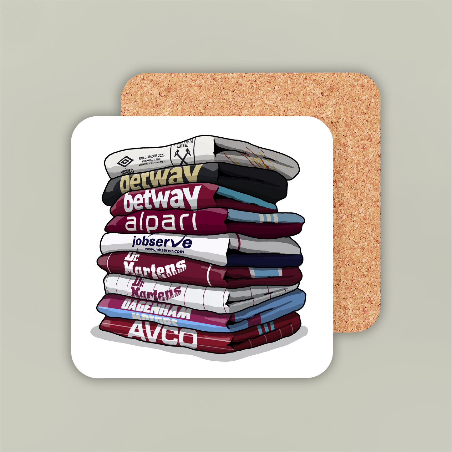 West Ham United Shirt Stack Coaster