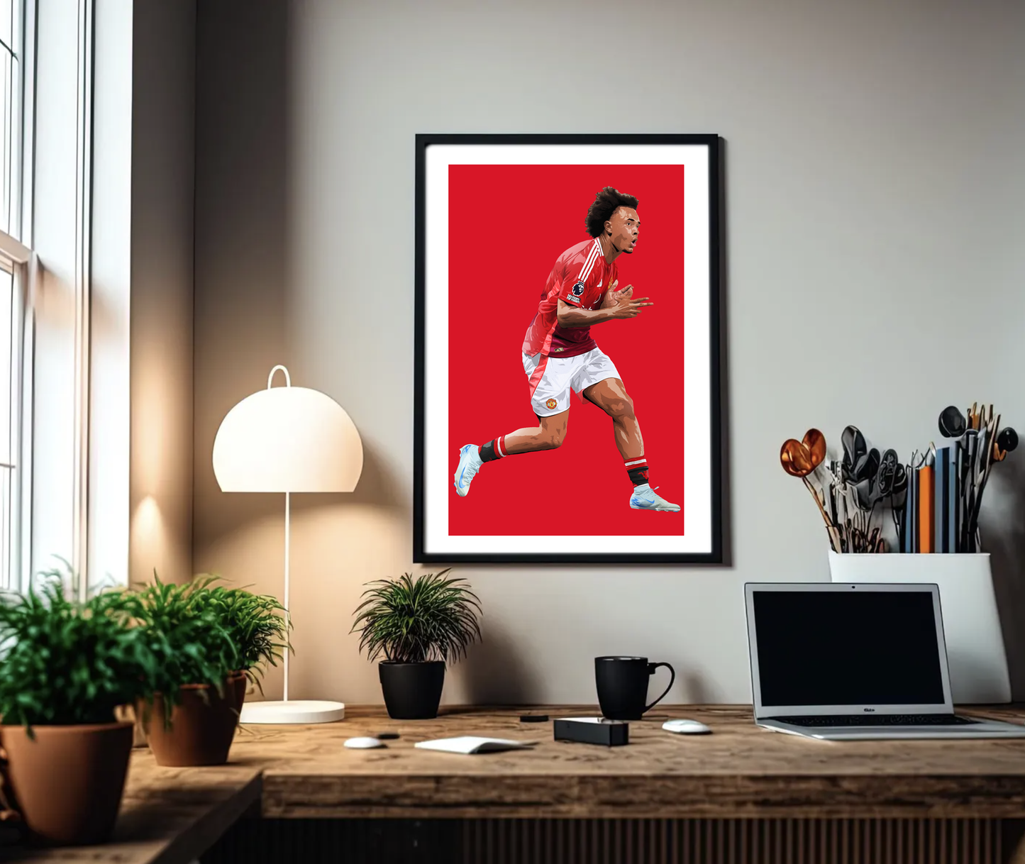 Joshua Zirkzee Manchester United A3 Print