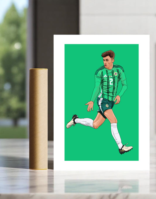 Conor Bradley Northern Ireland A3 Print