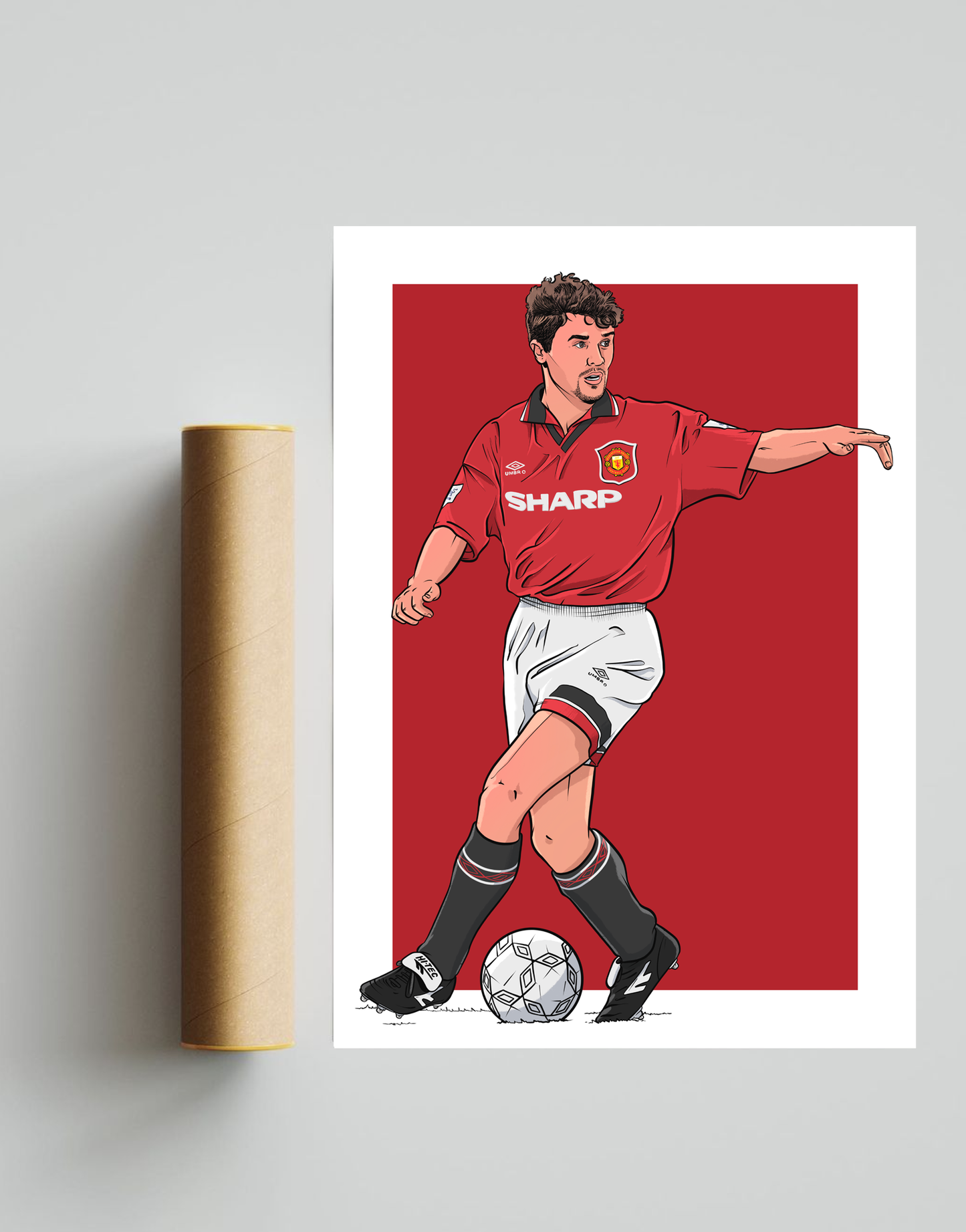 Roy Keane Manchester United A3 Print