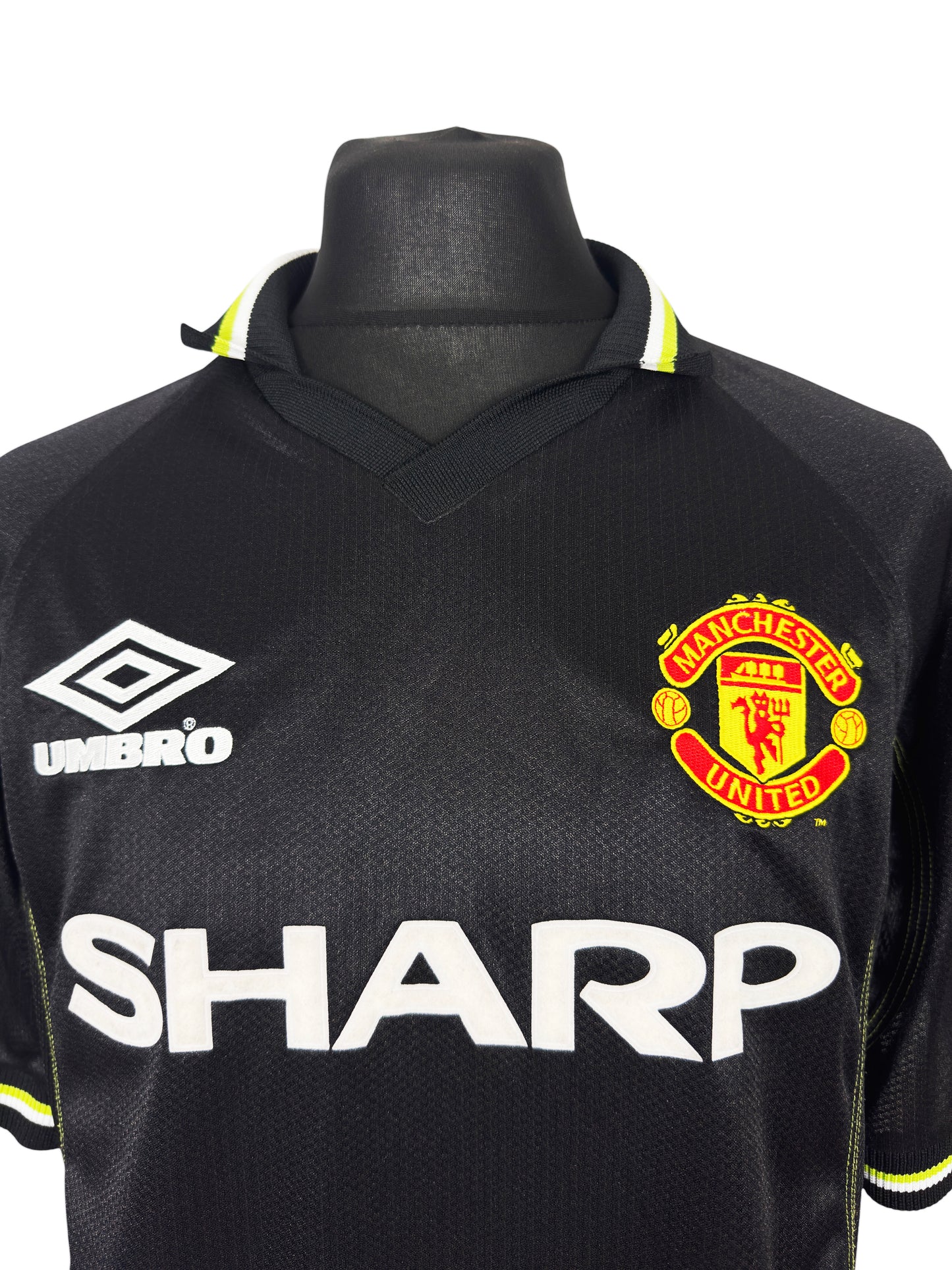 1998-99 Manchester United Third - Size L - Blomqvist 15