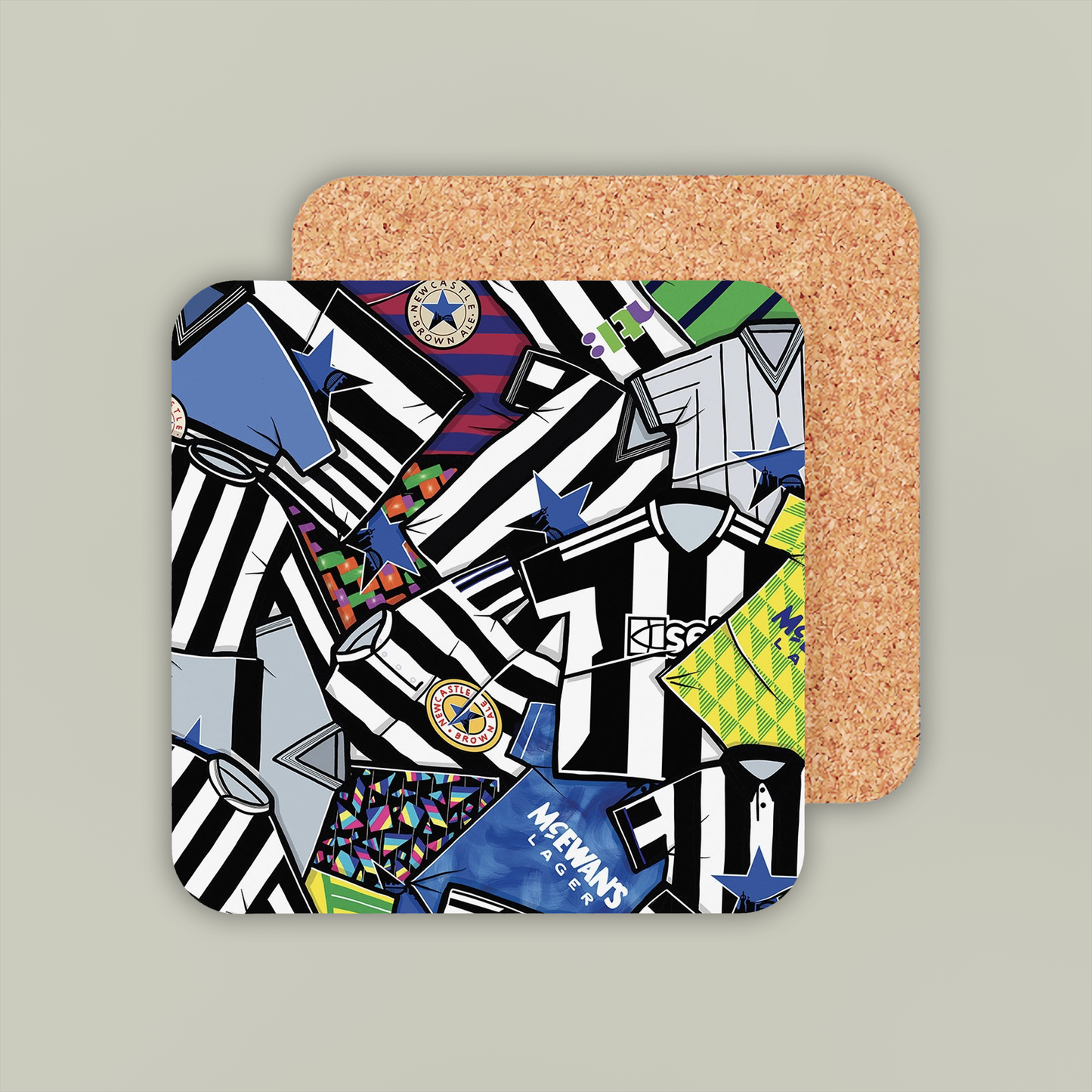 Newcastle United Shirt Collage Coaster